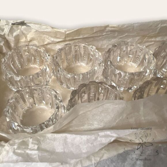 11 Vintage Crystal Taper Candle Holders - Picture 4 of 7